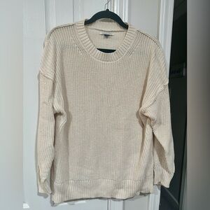 NWOT American Eagle Long Weekend Crew Sweater, Small, Cream Color